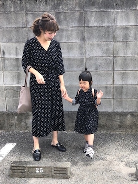 「ドットワンピ」｜「アイテム（シャツワンピース）」を使った、a__yaさん（レディース・158cm）の秋コーディネート