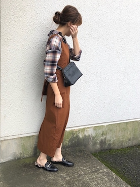 「2018マイベストコーデ」｜「アイテム（スリッポン）」を使った、a__yaさん（レディース・158cm）の秋コーディネート