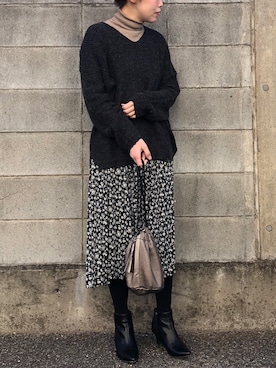 a__yaさん（レディース・158cm）の冬コーディネート