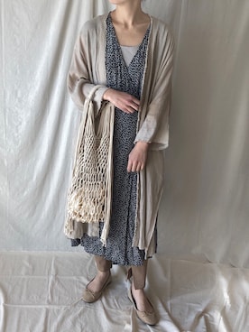 「メッシュバッグ」｜「アイテム（その他アウター）」を使った、a__yaさん（レディース・158cm）の春コーディネート
