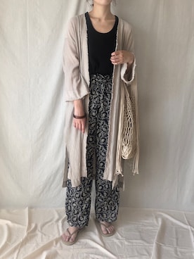 「メッシュバッグ」｜「アイテム（その他アウター）」を使った、a__yaさん（レディース・158cm）の春コーディネート