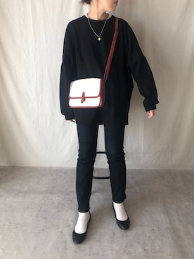 「reca（レカ）のゆったりラフな着心地◆超ビッグシルエットカットソー（Tシャツ/カットソー）」を使った、a__yaさん（レディース・158cm）の春コーディネート