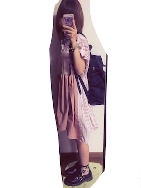 「原宿」｜「アイテム（その他シューズ）」を使った、てぃさん（レディース・152cm）の秋コーディネート