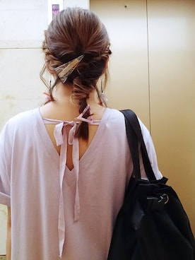 「CLANE（クラネ）のアイテム（バックパック/リュック）」を使った、じょえびさん（レディース・153cm）の春コーディネート