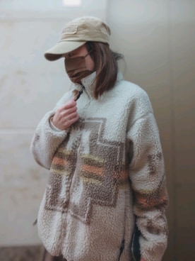 「PENDLETON（ペンドルトン）のアイテム（ブルゾン）」を使った、じょえびさん（レディース・153cm）の冬コーディネート