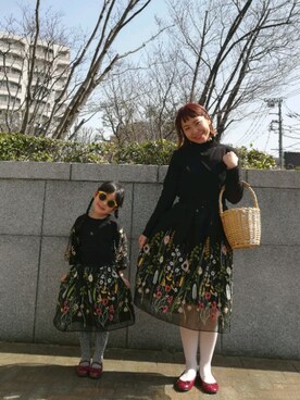 「アイテム（スカート）」を使った、みっちゃんさん（キッズ・90cm）の春コーディネート