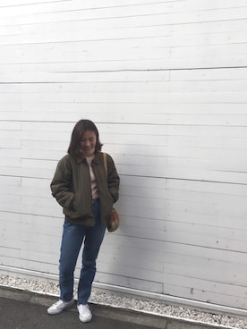 「DOUBLE NAME（ダブルネーム）のアイテム（その他アウター）」を使った、ke i kaさん（レディース・163cm）の春コーディネート