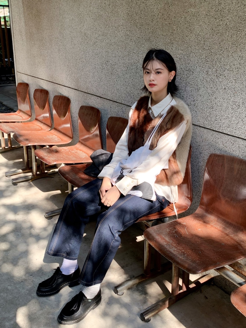 「Parabootの【PARABOOT/パラブーツ】ミカエル ラパン：革靴（その他シューズ、ブラック系）」を使った、Jammyさん（レディース・163cm）の秋コーディネートの1枚目の写真