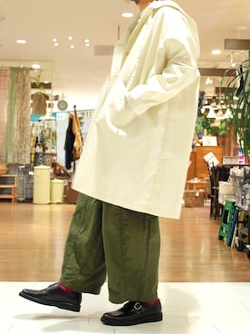 「SETTO（セット）のアイテム（ポンチョ）」を使った、Takeshi Kodamaさん（メンズ・171cm）の夏コーディネート
