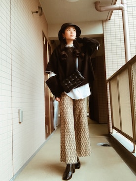 「marjour（マージュール）のアイテム（ブーツ）」を使った、Ashさん（レディース・160cm）の冬コーディネート