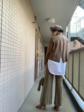 「ラテコーデ」｜Ashさん（レディース・160cm）の冬コーディネート