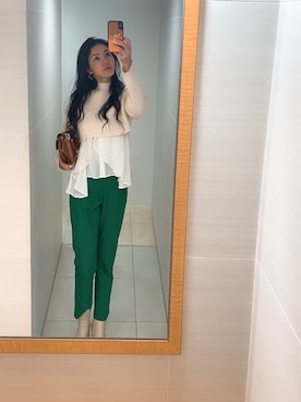 「FEMIND TOKYO（フェマイントウキョウ）のアイテム」を使った、Ashさん（レディース・160cm）の春コーディネート