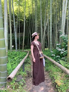 「and it_（アンドイット）のアイテム（帽子）」を使った、Ashさん（レディース・160cm）の夏コーディネート