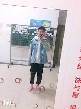「H&M（エイチ・アンド・エム）のアイテム（ジャケット/アウター）」を使った、sakuraさん（メンズ・174cm・10代）の秋コーディネート