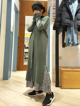 「LOWRYS FARM」｜「アイテム（ピーコート）」を使った、Anniwayさん（レディース・155cm）の秋コーディネート