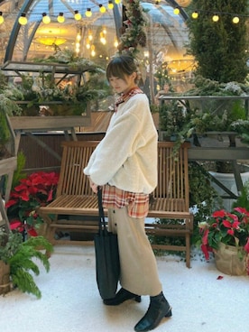 「TAIPEI」｜「アイテム（その他アウター）」を使った、Anniwayさん（レディース・155cm）の冬コーディネート