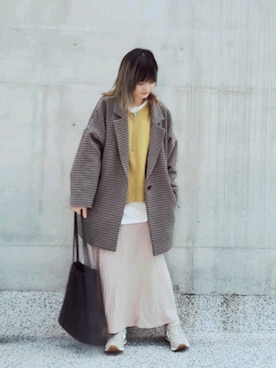 「Taiwan」｜「アイテム（その他アウター）」を使った、Anniwayさん（レディース・155cm）の冬コーディネート
