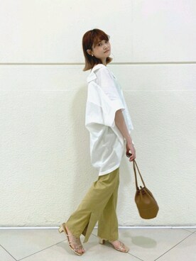「アイテム（サンダル、ゴールド系）」を使った、Anniwayさん（レディース・155cm）の春コーディネート