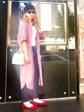 「A part by（アパートバイ）のアイテム（シャツワンピース）」を使った、miiiiさん（レディース・168cm）の秋コーディネート