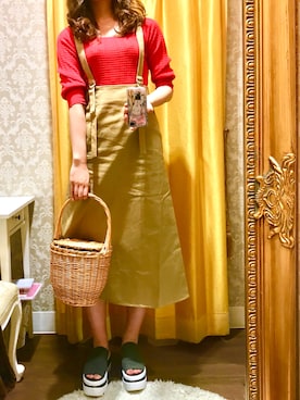 「BLESS（ブレス）のアイテム（バッグ）」を使った、miiiiさん（レディース・168cm）の春コーディネート