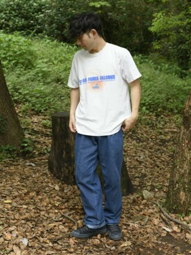 「Lands' End（ランズエンド）のアイテム（パンツ）」を使った、steez【オンライン古着屋】さん（メンズ・176cm）の夏コーディネート
