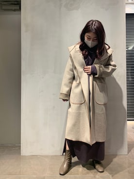 「メルトン」｜「アイテム（その他アウター）」を使った、doudouyukieさん（レディース・152cm）の冬コーディネート