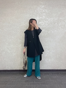 「スリット」｜「アイテム（その他シューズ）」を使った、doudouyukieさん（レディース・152cm）の秋コーディネート