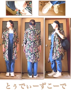 「ストリートカジュアル」｜「アイテム（オールインワン・サロペット）」を使った、y.さん（レディース・150cm）の春コーディネート