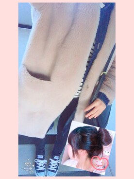 「SPINNS（スピンズ）のアイテム（その他アウター）」を使った、na ♡*°さん（レディース・160cm）の冬コーディネート