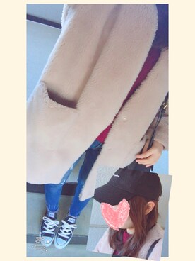 「SPINNS（スピンズ）のアイテム（その他アウター）」を使った、na ♡*°さん（レディース・160cm）の冬コーディネート