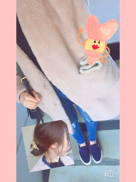 「SPINNS（スピンズ）のアイテム（その他アウター）」を使った、na ♡*°さん（レディース・160cm）の冬コーディネート