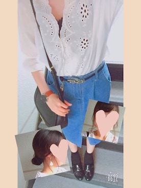 「ダニエルウェリントン」｜「アイテム（バレエシューズ）」を使った、na ♡*°さん（レディース・160cm）の春コーディネート