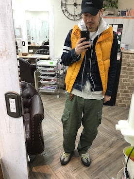 「417 EDIFICE（フォーワンセブンエディフィス）のアイテム（帽子）」を使った、ITO-sanさん（メンズ・175cm）の春コーディネート