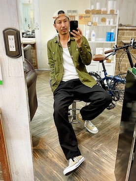 「ARMY TWILL（アーミーツイル）のアイテム（パンツ）」を使った、ITO-sanさん（メンズ・175cm）の春コーディネート