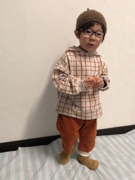 「部屋着」｜「アイテム（その他）」を使った、riiririiさん（キッズ・90cm）の春コーディネート