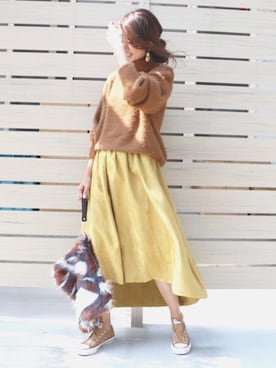 「ファークラッチ」｜miyuさん（レディース・158cm）の秋コーディネート