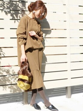 「M y u（ミュー）のアイテム」を使った、miyuさん（レディース・158cm）の秋コーディネート