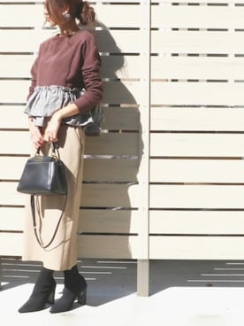 「M y u（ミュー）のアイテム」を使った、miyuさん（レディース・158cm）の秋コーディネート