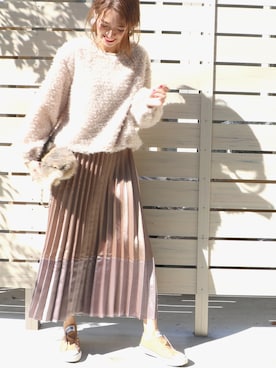 「プリーツ」｜miyuさん（レディース・158cm）の秋コーディネート