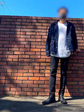 「GUコーデ」｜「アイテム（カバーオール）」を使った、denさん（メンズ・165cm）の春コーディネート