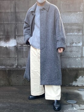 YOKE（ヨーク）のステンカラーコートを使った人気ファッション