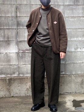 「ブラウンコーデ」｜「アイテム（ノーカラージャケット）」を使った、O.Yさん（メンズ・165cm）の春コーディネート