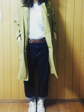 「CONVERSE（コンバース）のCONVERSE ALL STAR　ハイカットスニーカー（スニーカー）」を使った、amyさん（レディース・164cm）の春コーディネート