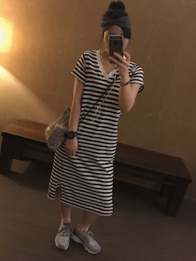 「travel」｜「アイテム（腕時計）」を使った、JoyeChanさん（レディース・168cm）の夏コーディネート