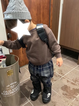 「ノースフェイス」｜wakanaさん（キッズ・90cm）の冬コーディネート