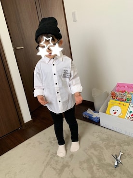 「アイテム（トップス）」を使った、wakanaさん（キッズ・90cm）の冬コーディネート