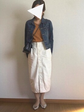 「URBAN RESEARCH ROSSO WOMEN（アーバンリサーチ　ロッソ）のアイテム（デニムジャケット）」を使った、POCHAさん（レディース・157cm）の秋コーディネート