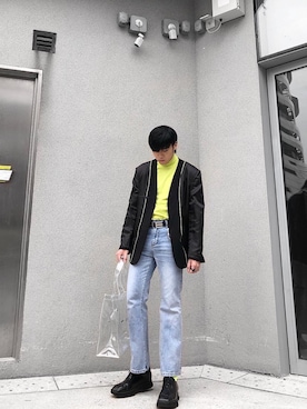 「ADER error（アーダーエラー）のアイテム（レッグウェア）」を使った、jerrysoさん（メンズ・177cm）の冬コーディネート