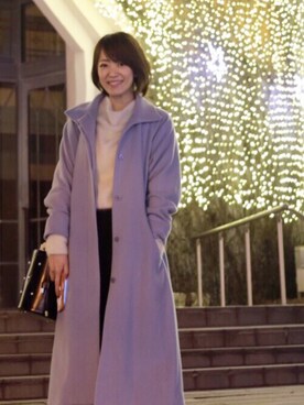 「Q（キュー）のアイテム（その他アウター）」を使った、まぁ◡ູ̈♡さん（レディース・160cm）の冬コーディネート