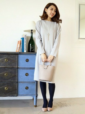 「N.（N. Natural Beauty Basic）（エヌエヌナチュラルビューティーベーシック）のアイテム（ワンピース/ドレス）」を使った、S.さん（レディース・164cm）の冬コーディネート
